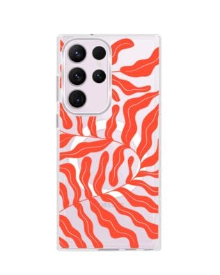 Etui do Samsung Galaxy S23 Ultra z MagSafe przeźroczyste, silikonowe Flexi, rafa koralowa