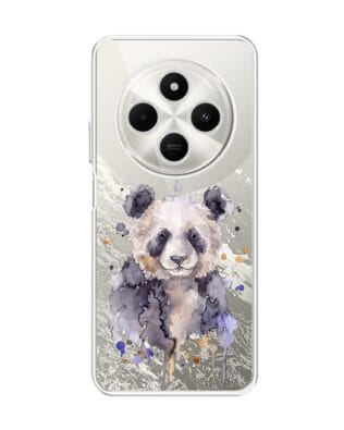 Etui do Xiaomi POCO C75 przeźroczyste, silikonowe Flexi, Akwarelowe Zoo, Panda