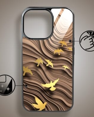 Etui do iPhone 16 Pro Max IBIZU Elite Glass z MagSafe Zwierzęta, Piaskowa odyseja, czarne