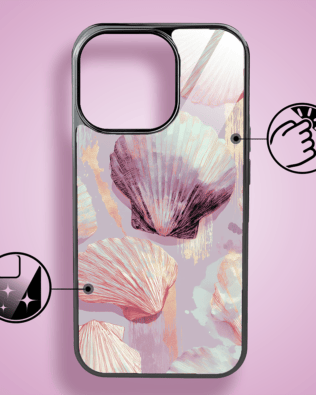 Etui do iPhone 16 Pro IBIZU Elite Glass z MagSafe Morze, Perłowa muszla, czarne