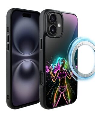 Etui do iPhone 16 IBIZU DropGuard Matt z MagSafe, #ElectroMove, Wibracja fitness