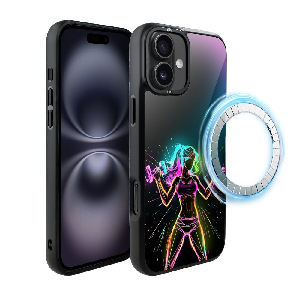 Etui do iPhone 16 IBIZU DropGuard Matt z MagSafe, #ElectroMove, Wibracja fitness