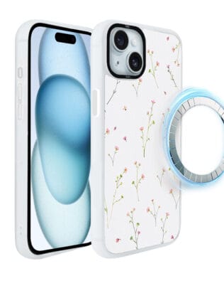 Etui do iPhone 15 IBIZU DropGuard Matt z MagSafe, Pastel Bloom, Polna fantazja