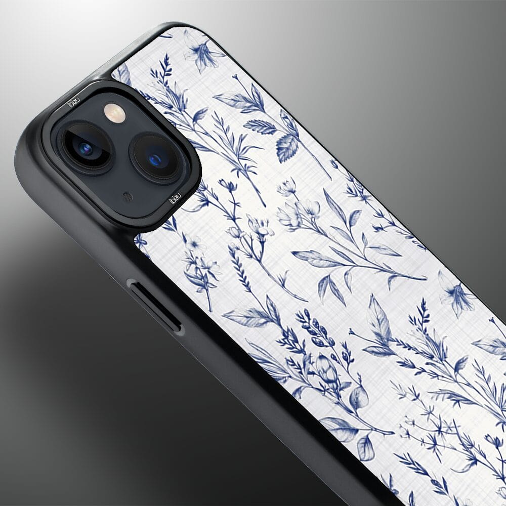 Etui do iPhone 14 IBIZU DropGuard Matt z MagSafe, Pastel Bloom, Lazurowe szepty - obrazek 4