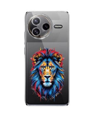 Etui do Xiaomi POCO F7 Ultra przeźroczyste, silikonowe Flexi, Dzika Mandala, Lew