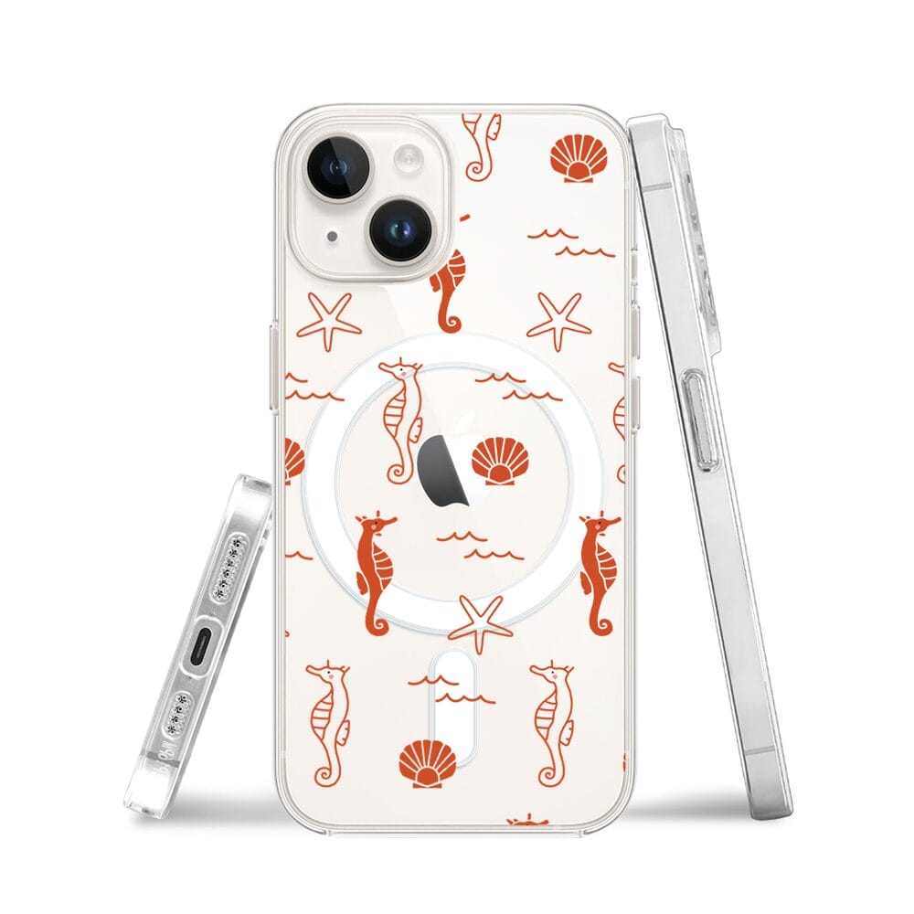 Etui do iPhone 14 z MagSafe przeźroczyste, silikonowe Flexi, wakacyjne wzory - obrazek 3