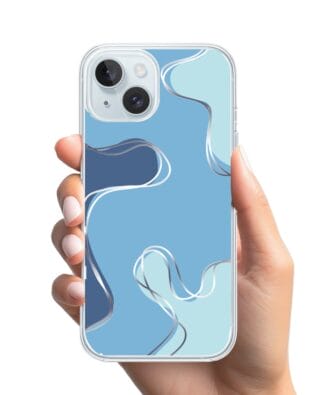 Etui do iPhone 15 przeźroczyste, silikonowe Flexi, spokój oceanu