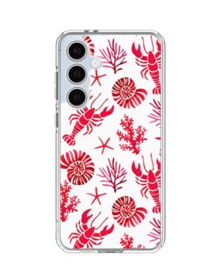 Etui do Samsung Galaxy S24 FE przeźroczyste, silikonowe Flexi, krab, muszle