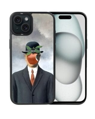 Etui do iPhone 15 Plus IBIZU DropGuard Matt z MagSafe, Rene Magritte, syn człowieczy