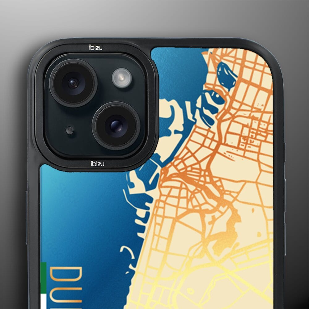 Etui do iPhone 15 IBIZU DropGuard Matt z MagSafe, Mapy Świata, Dubai - obrazek 5
