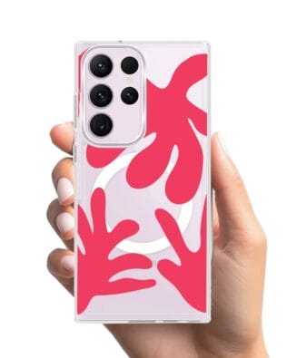 Etui do Samsung Galaxy S23 Ultra z MagSafe przeźroczyste, silikonowe Flexi, rafa