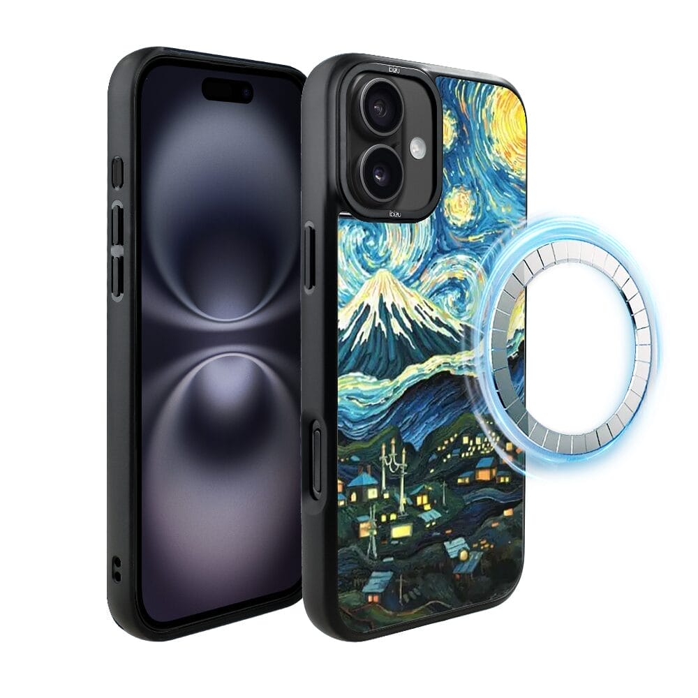 Etui do iPhone 16 Plus IBIZU DropGuard Matt z MagSafe, Van Gogh, gwieździsta noc