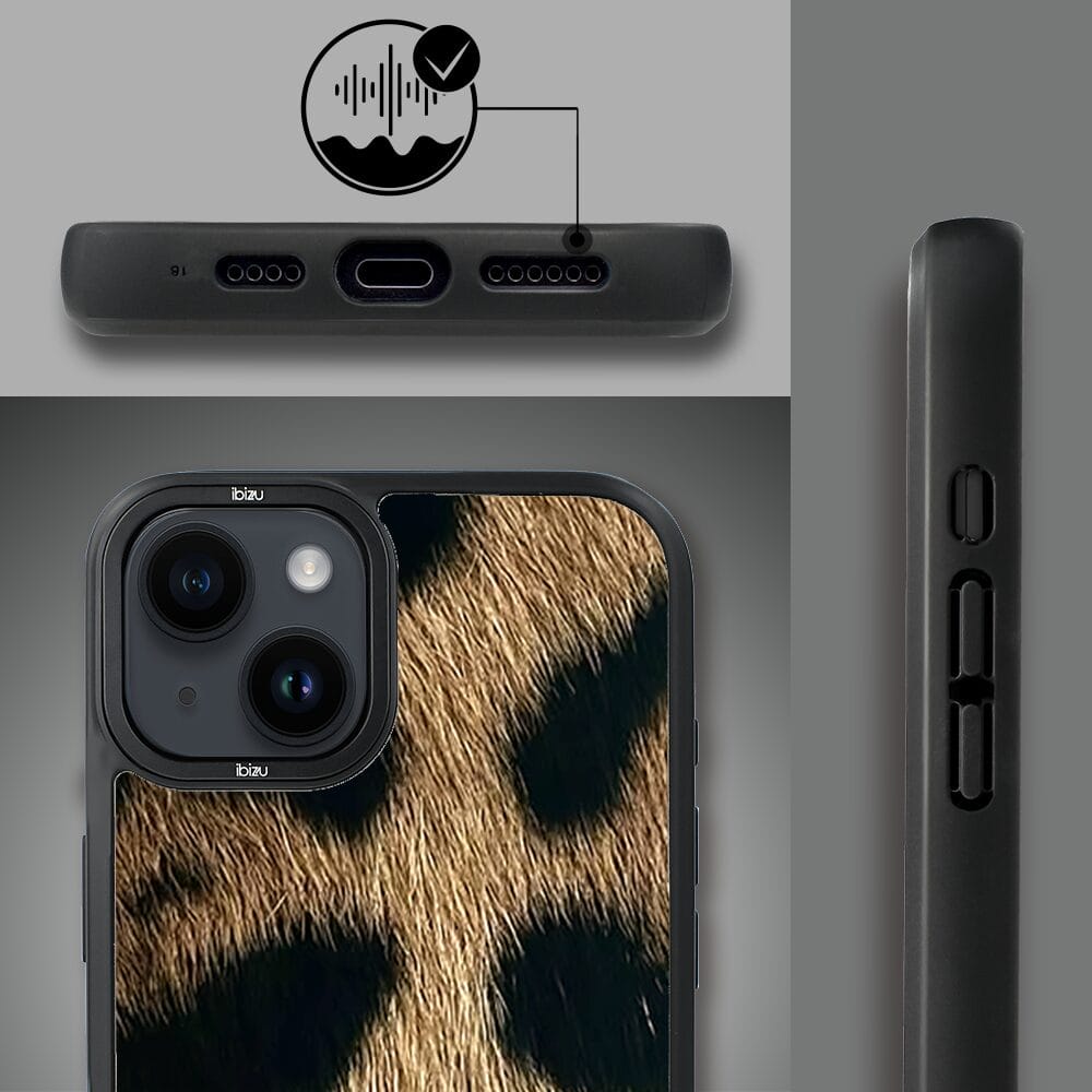 Etui do iPhone 14 IBIZU DropGuard Matt z MagSafe, Zew Natury, Lampart - obrazek 6