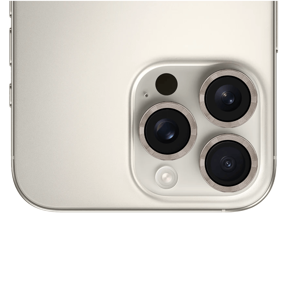 Metalowa osłona obiektywu aparatu ze szkła hartowanego 9H do iPhone 16 Pro Max, 1 zestaw, tytanowa - obrazek 5