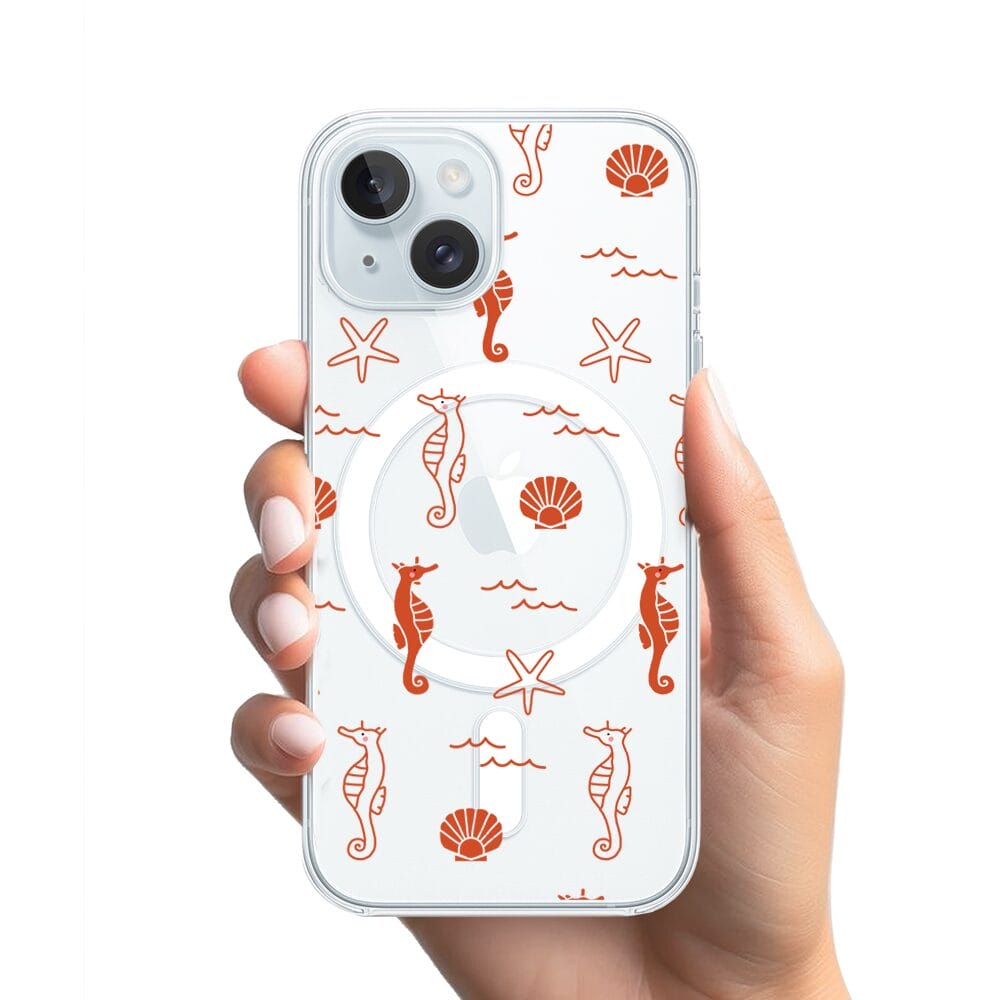 Etui do iPhone 15 z MagSafe przeźroczyste, silikonowe Flexi, wakacyjne wzory - obrazek 2