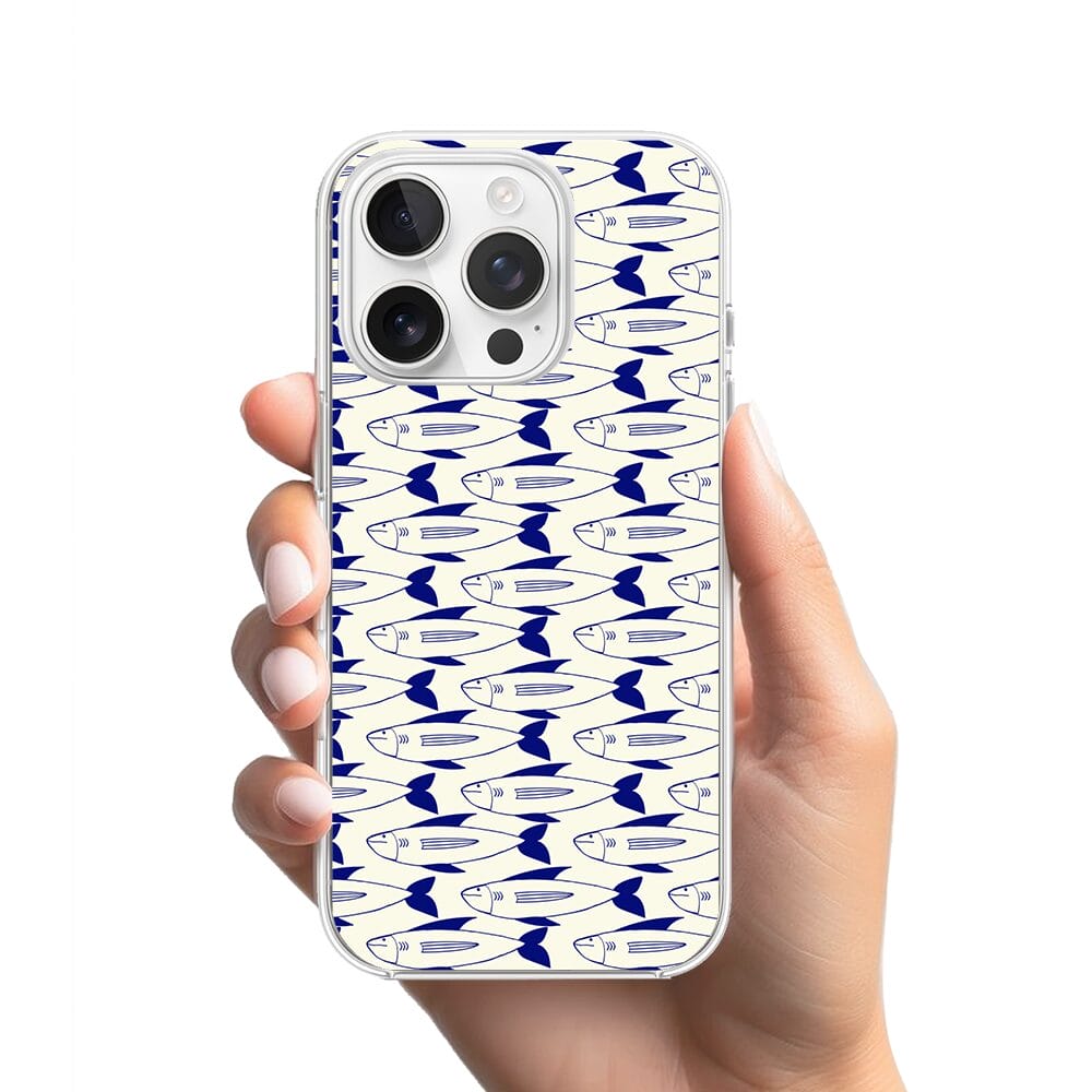 Etui do iPhone 16 Pro przeźroczyste, silikonowe Flexi, pływające rybki - obrazek 2