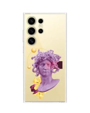 Etui do Samsung Galaxy S24 Ultra przeźroczyste, silikonowe Flexi, antyczna figura