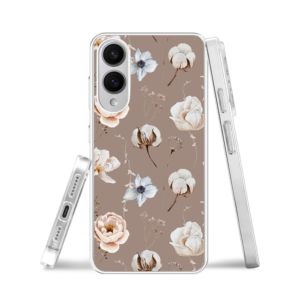 Etui do Samsung Galaxy S25 Edge z MagSafe przeźroczyste, silikonowe Flexi, akwarelowe kwiatki - obrazek 3