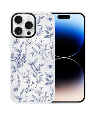 Etui do iPhone 14 Pro Max IBIZU DropGuard Matt z MagSafe, Pastel Bloom, Lazurowe szepty