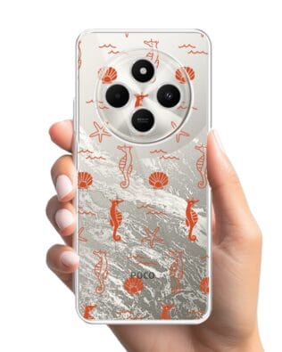 Etui do Xiaomi POCO C75 przeźroczyste, silikonowe Flexi, wakacyjne wzory