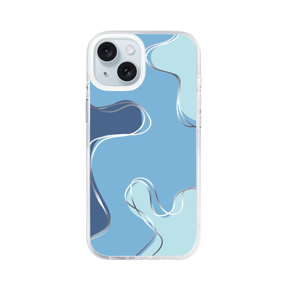 Etui do iPhone 15 z MagSafe przeźroczyste, silikonowe Flexi, spokój oceanu