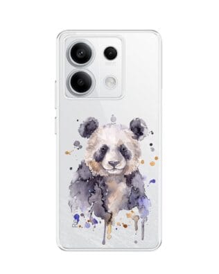 Etui do Xiaomi Redmi Note 13 Pro 5G przeźroczyste, silikonowe Flexi, Akwarelowe Zoo, Panda