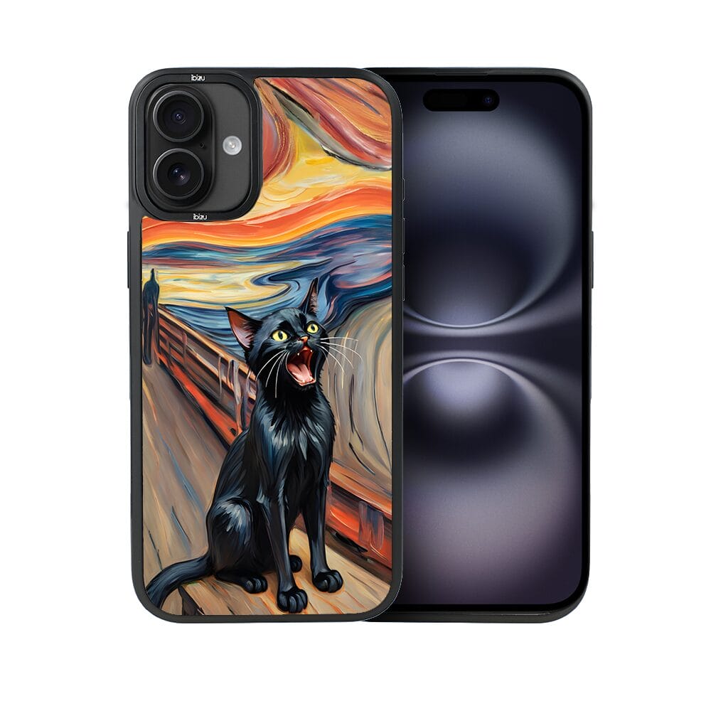 Etui do iPhone 16 IBIZU DropGuard Matt z MagSafe, Edvard Munch, krzyk kota - obrazek 2