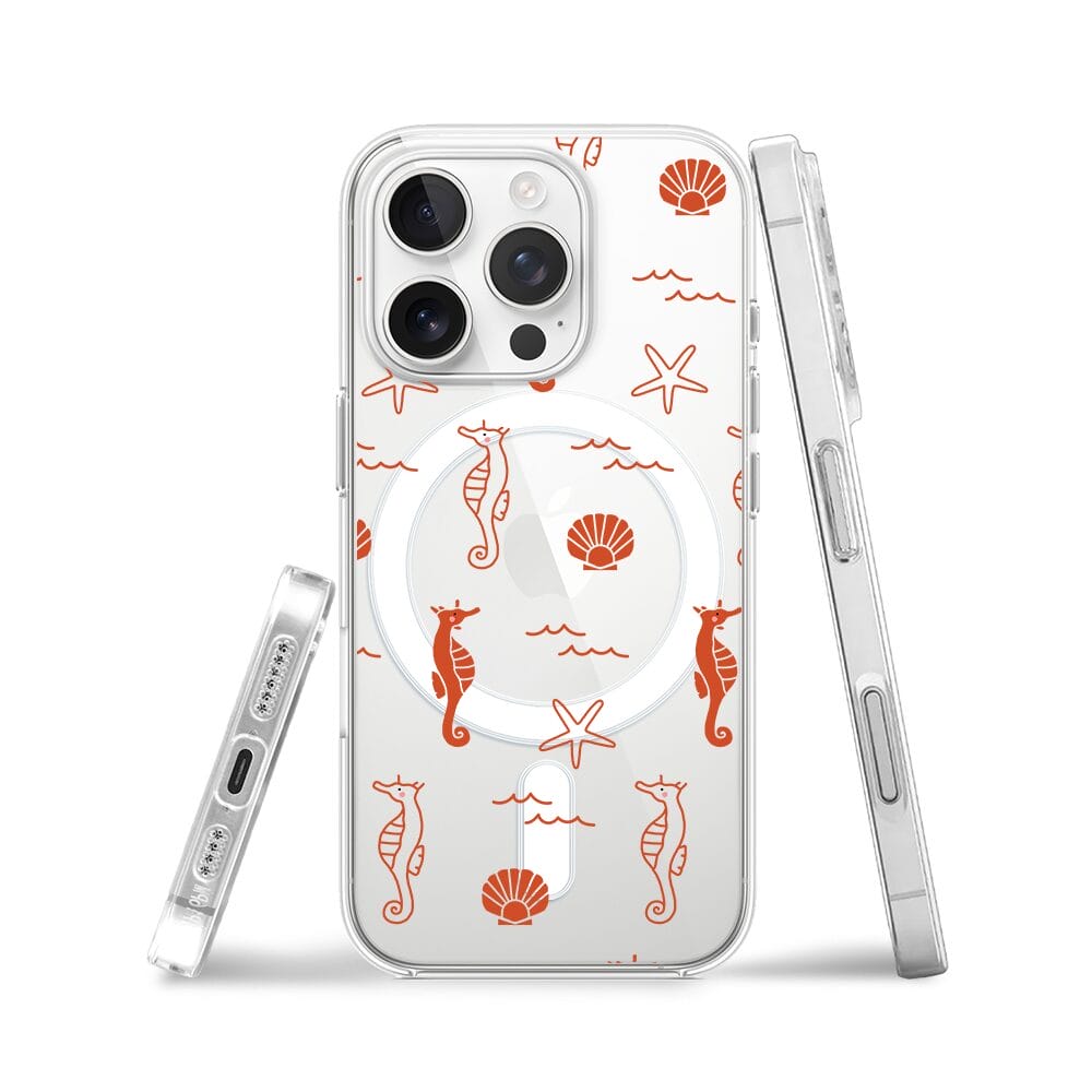 Etui do iPhone 16 Pro z MagSafe przeźroczyste, silikonowe Flexi, wakacyjne wzory - obrazek 3