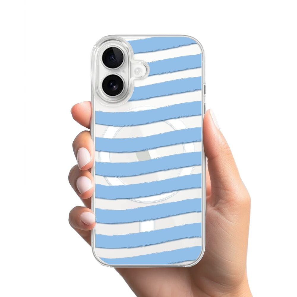 Etui do iPhone 16 z MagSafe przeźroczyste, silikonowe Flexi, fale morskie - obrazek 2