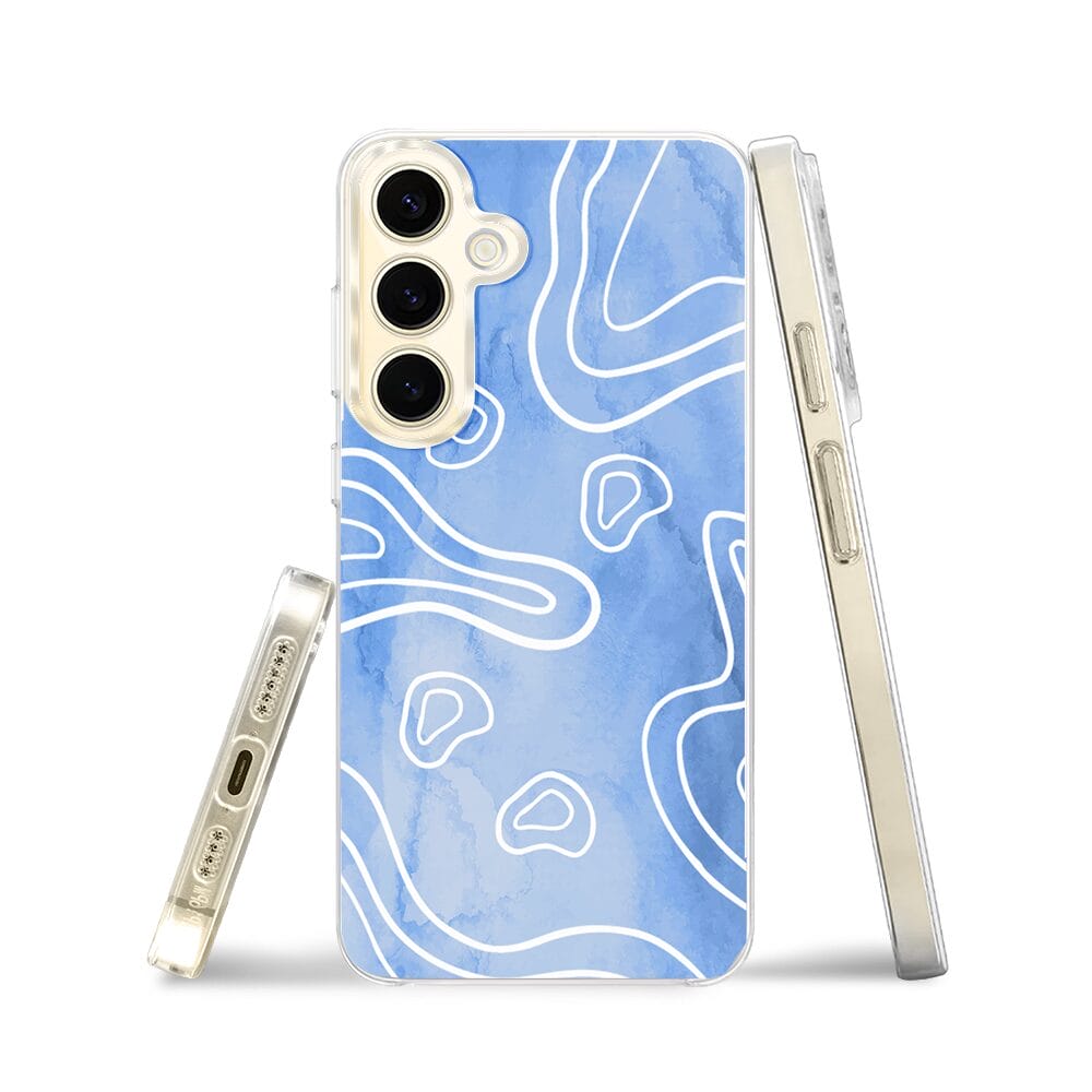 Etui do Samsung Galaxy S24 Plus z MagSafe przeźroczyste, silikonowe Flexi, morski wzór - obrazek 3