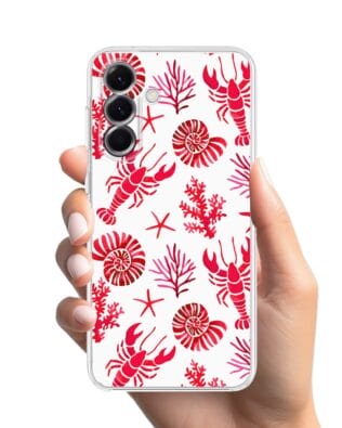 Etui do Samsung Galaxy A56 5G przeźroczyste, silikonowe Flexi, krab, muszle