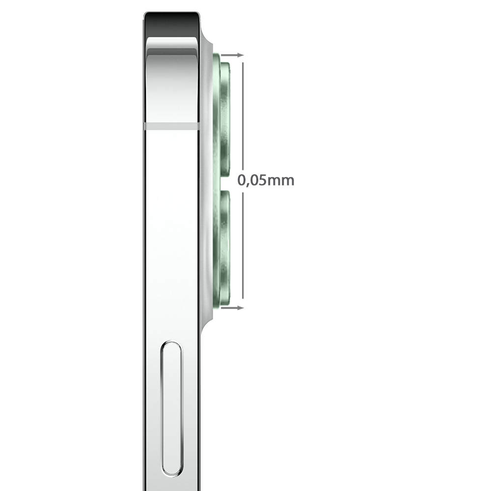 Metalowa osłona na cały aparat z wbudowanymi szkłami do iPhone 14 Pro, zielona - obrazek 3