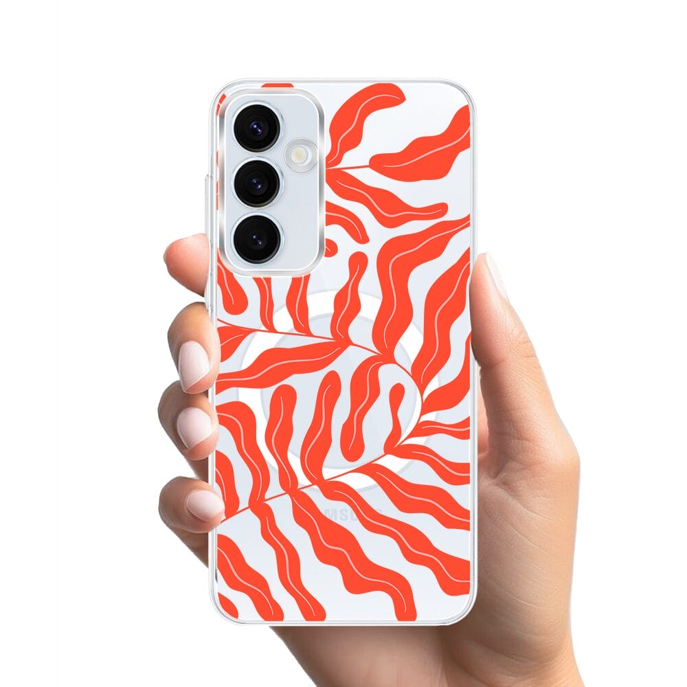 Etui do Samsung Galaxy A55 5G z MagSafe przeźroczyste, silikonowe Flexi, rafa koralowa - obrazek 2