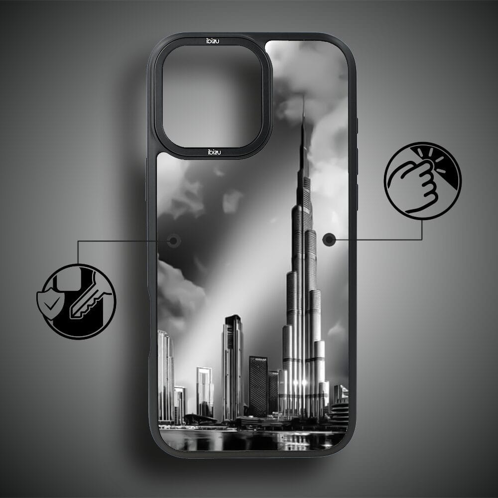 Etui do iPhone 16 Pro IBIZU DropGuard Matt z MagSafe, Noir City, Burj Khalifa - obrazek 7