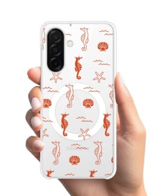 Etui do Samsung Galaxy A26 5G z MagSafe przeźroczyste, silikonowe Flexi, wakacyjne wzory