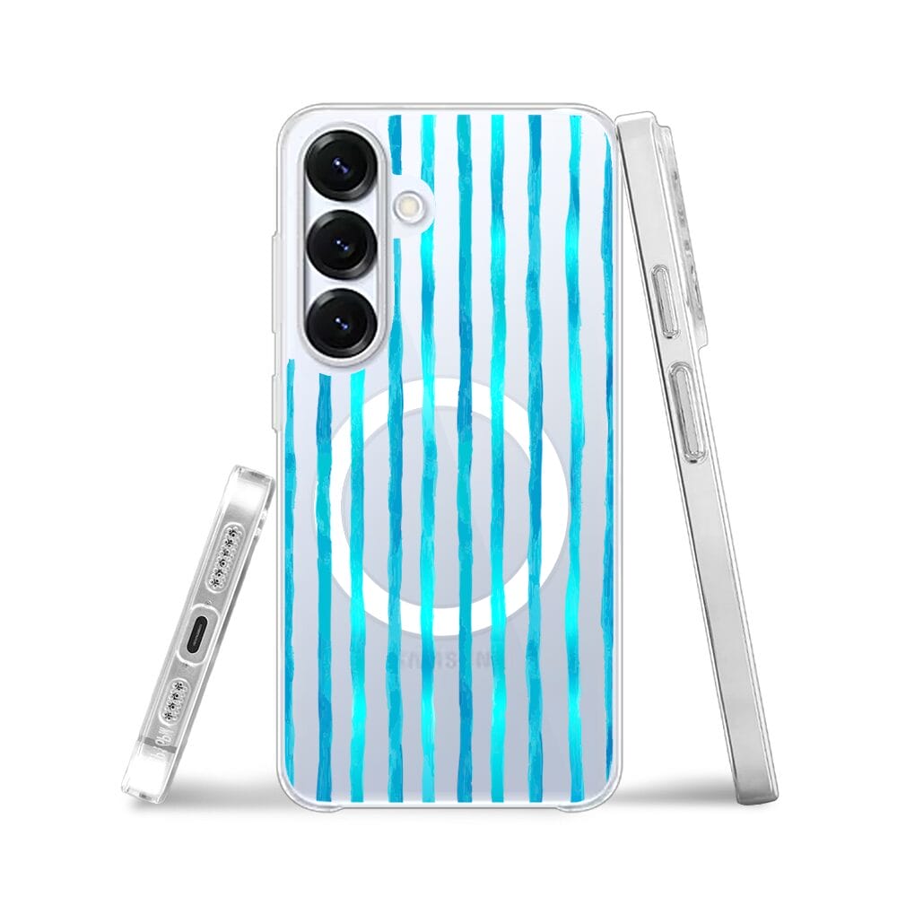 Etui do Samsung Galaxy S25 Plus z MagSafe przeźroczyste, silikonowe Flexi, szept fal - obrazek 3