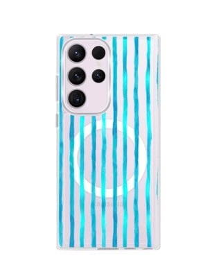 Etui do Samsung Galaxy S23 Ultra z MagSafe przeźroczyste, silikonowe Flexi, szept fal