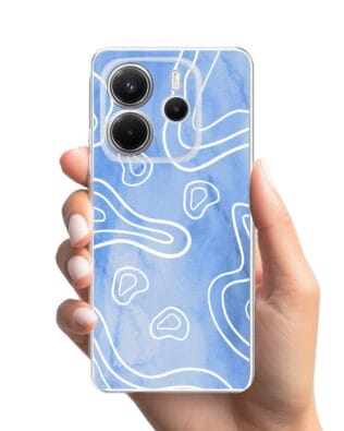 Etui do Xiaomi Redmi Note 14 4G przeźroczyste, silikonowe Flexi, morski wzór