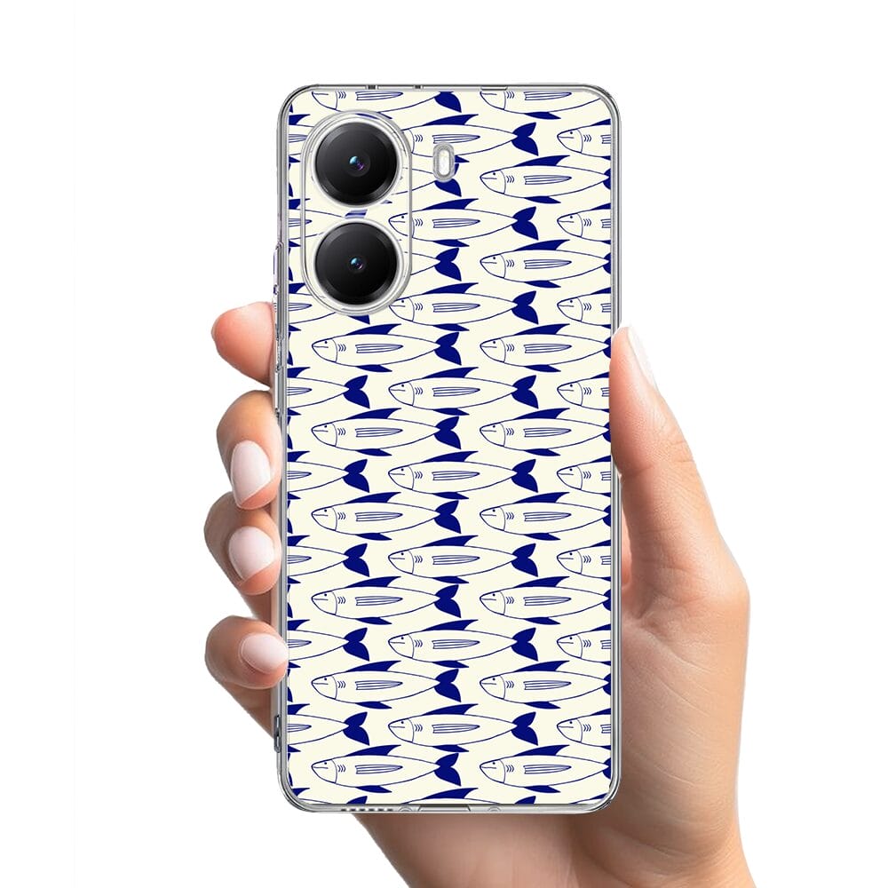 Etui do Xiaomi POCO X7 Pro przeźroczyste, silikonowe Flexi, pływające rybki - obrazek 2