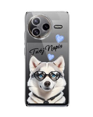 Etui do Xiaomi POCO F7 Ultra przeźroczyste, silikonowe Flexi, Puppy Love, pies rasy Husky