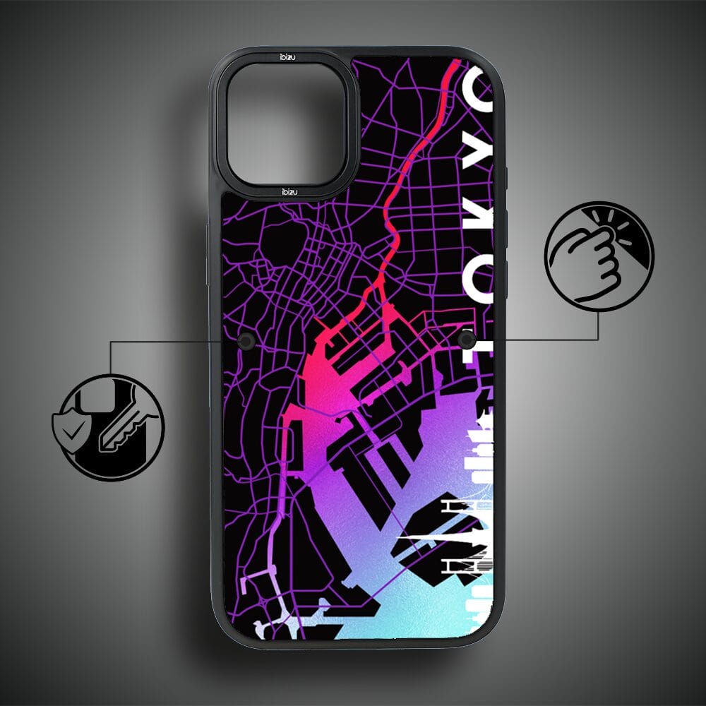 Etui do iPhone 14 Plus IBIZU DropGuard Matt z MagSafe, Mapy Świata, Tokyo - obrazek 7