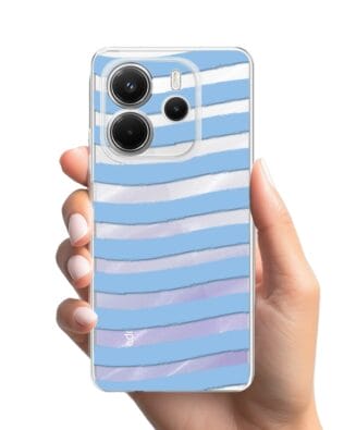 Etui do Xiaomi Redmi Note 14 4G przeźroczyste, silikonowe Flexi, fale morskie