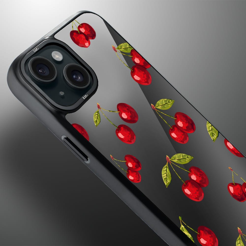 Etui do iPhone 15 Plus IBIZU DropGuard Matt z MagSafe, Midnight, Wiśniowa noc - obrazek 4