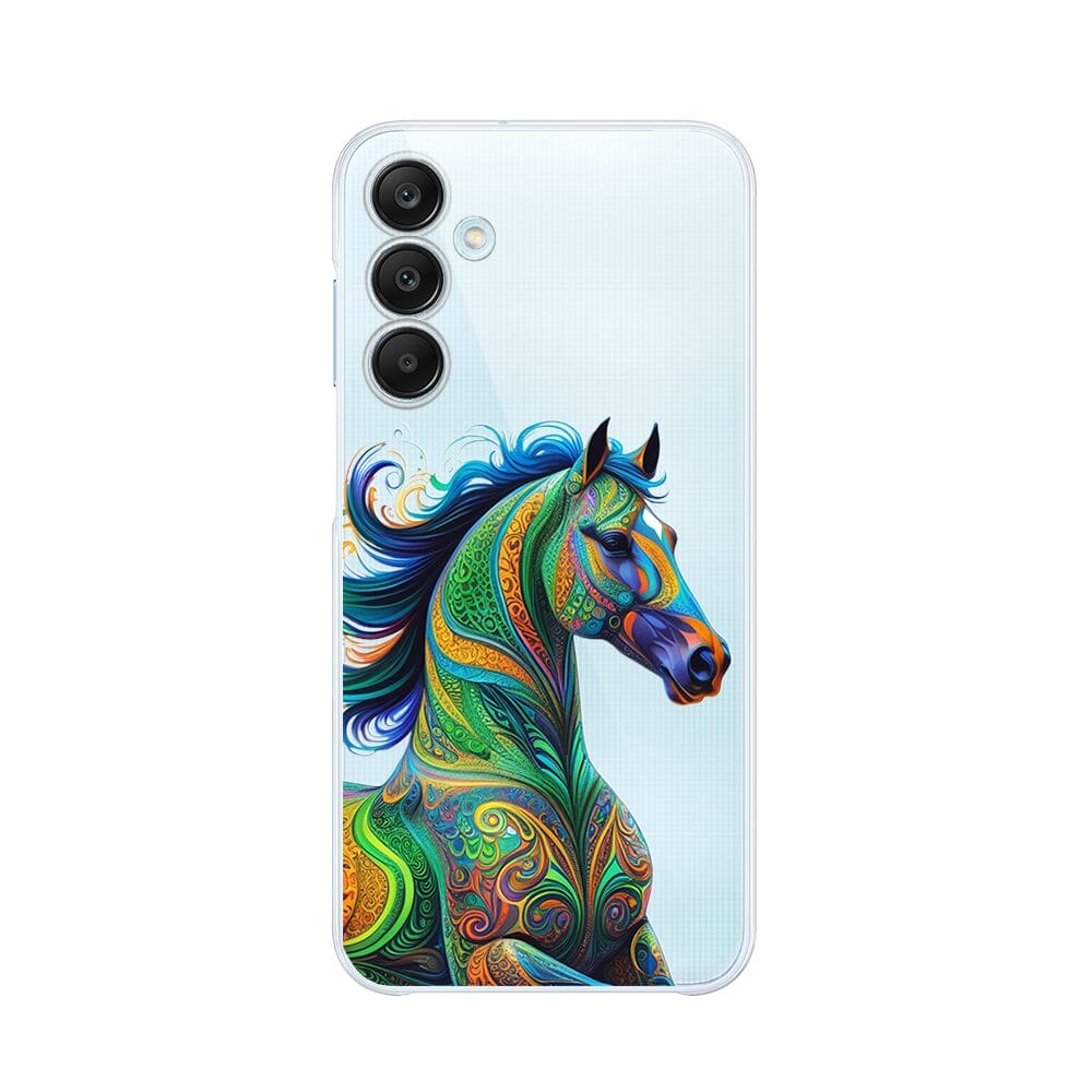 Etui do Samsung Galaxy M35 5G przeźroczyste, silikonowe Flexi, Dzika Mandala, Koń