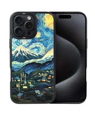 Etui do iPhone 15 Pro Max IBIZU DropGuard Matt z MagSafe, Van Gogh, gwieździsta noc