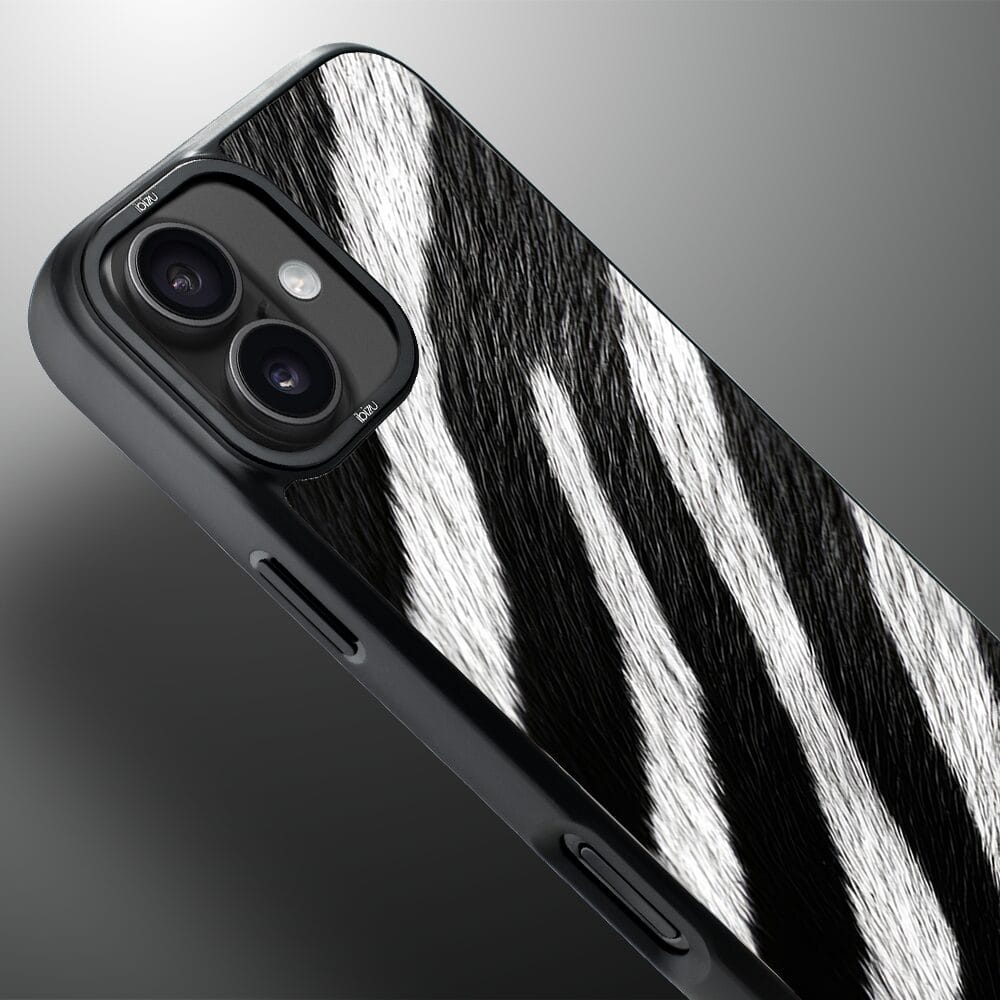 Etui do iPhone 16 IBIZU DropGuard Matt z MagSafe, Zew Natury, Zebra - obrazek 4