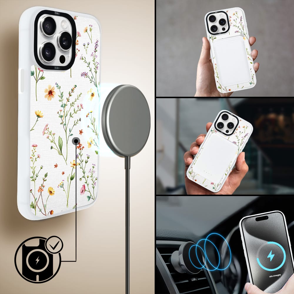 Etui do iPhone 15 Pro IBIZU DropGuard Matt z MagSafe, Pastel Bloom, Letni bukiet - obrazek 8