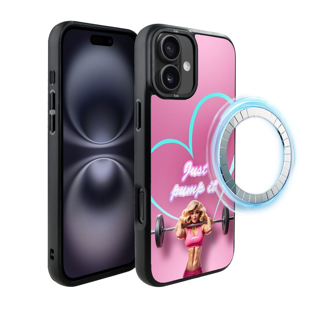 Etui do iPhone 16 IBIZU DropGuard Matt z MagSafe, #Move, Pump it love