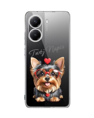 Etui do Xiaomi POCO X7 Pro przeźroczyste, silikonowe Flexi, Puppy Love, pies rasy York