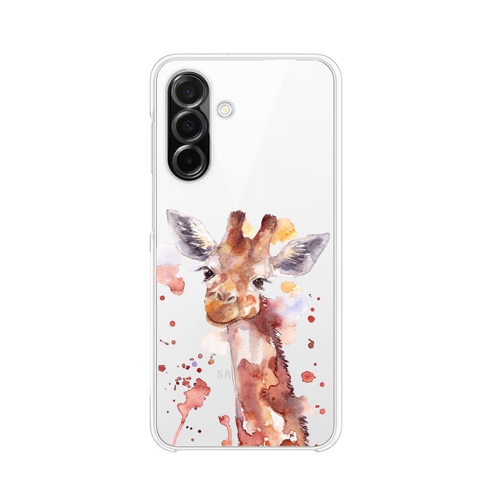 Etui do Samsung Galaxy A26 5G przeźroczyste, silikonowe Flexi, Akwarelowe Zoo, Żyrafa